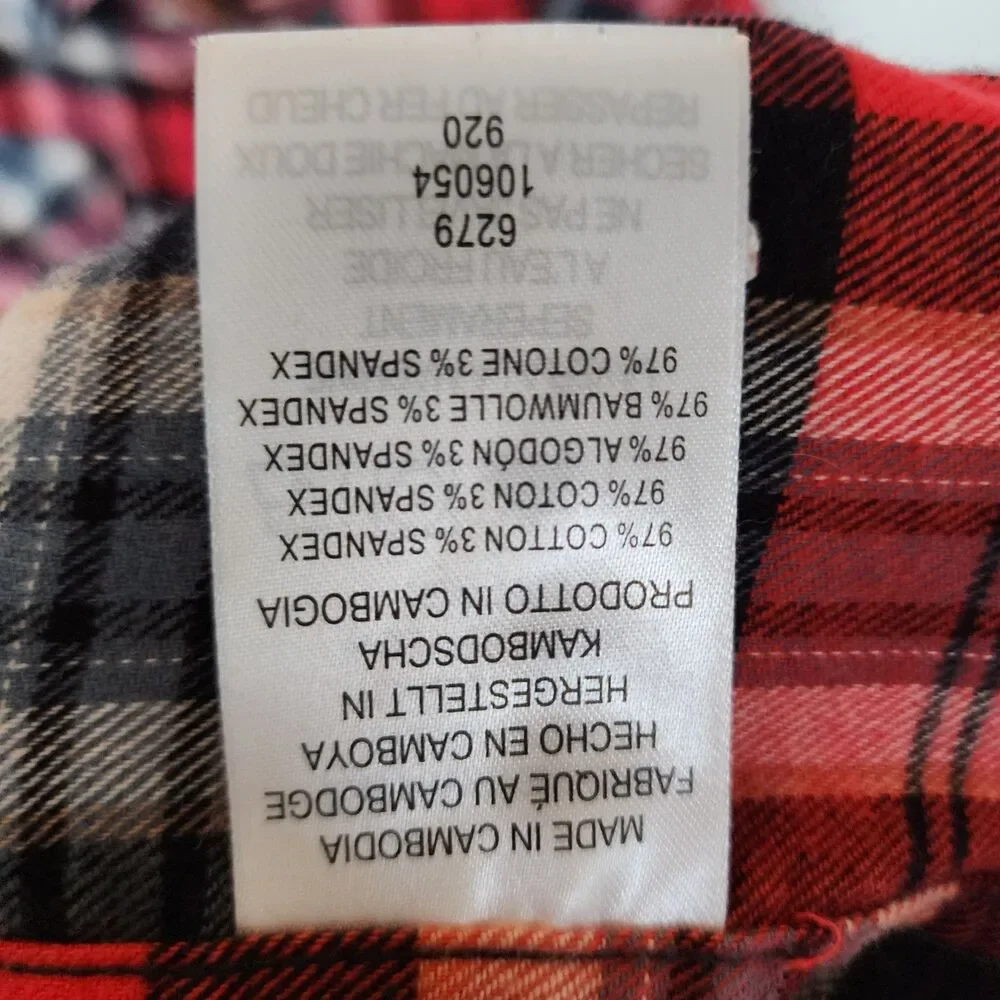 Legendary Whitetails Men's 2XT Flannel Shirt Red Black Plaid Lined Big Tall